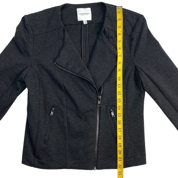 Catherine Malandrino Runway Style Women’s Charcoal Shanfa Moto Jacket EUC Size M - Picture 10 of 14